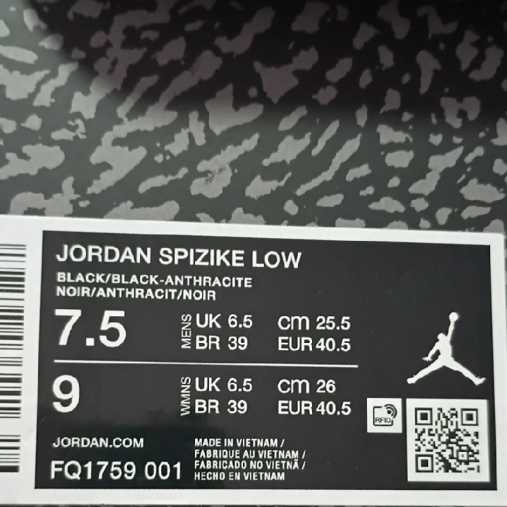 Jordan SPIZIKE LOW‎ Black Men's Shoes
